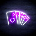ADVPRO Poker Ultra-Bright LED Neon Sign fnu0402 - White & Purple