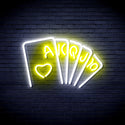 ADVPRO Poker Ultra-Bright LED Neon Sign fnu0402 - White & Yellow
