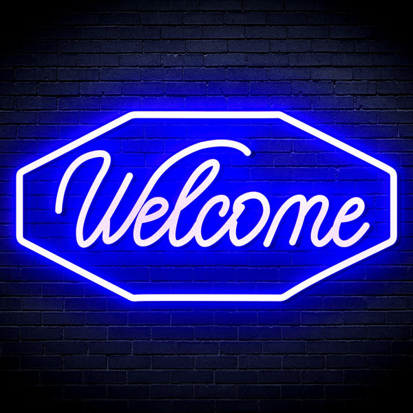 ADVPRO Welcome Ultra-Bright LED Neon Sign fnu0403 - Blue