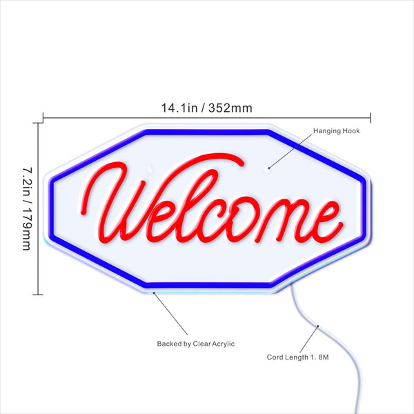 ADVPRO Welcome Ultra-Bright LED Neon Sign fnu0403 - Size