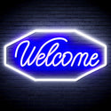 ADVPRO Welcome Ultra-Bright LED Neon Sign fnu0403 - White & Blue