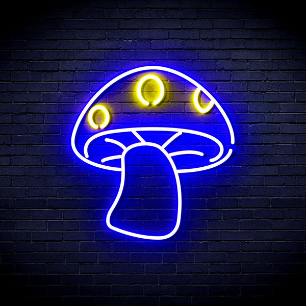 ADVPRO Mushroom Ultra-Bright LED Neon Sign fnu0404 - Blue & Yellow