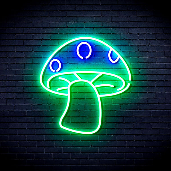 ADVPRO Mushroom Ultra-Bright LED Neon Sign fnu0404 - Green & Blue
