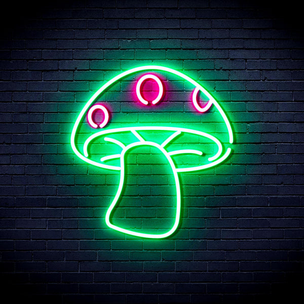ADVPRO Mushroom Ultra-Bright LED Neon Sign fnu0404 - Green & Pink