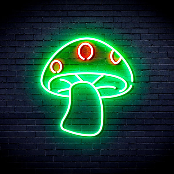 ADVPRO Mushroom Ultra-Bright LED Neon Sign fnu0404 - Green & Red
