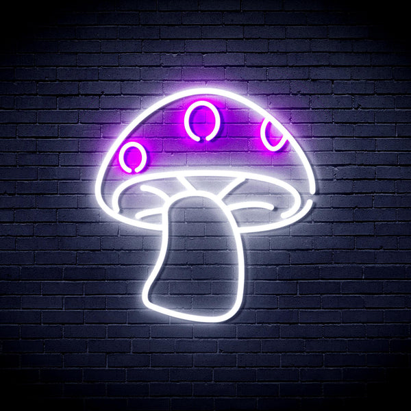 ADVPRO Mushroom Ultra-Bright LED Neon Sign fnu0404 - White & Purple