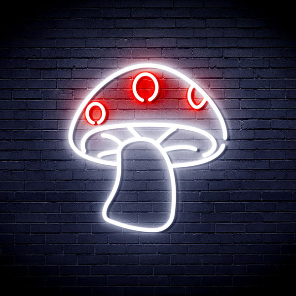 ADVPRO Mushroom Ultra-Bright LED Neon Sign fnu0404 - White & Red