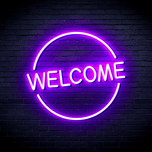 ADVPRO Welcome Ultra-Bright LED Neon Sign fnu0406 - Purple