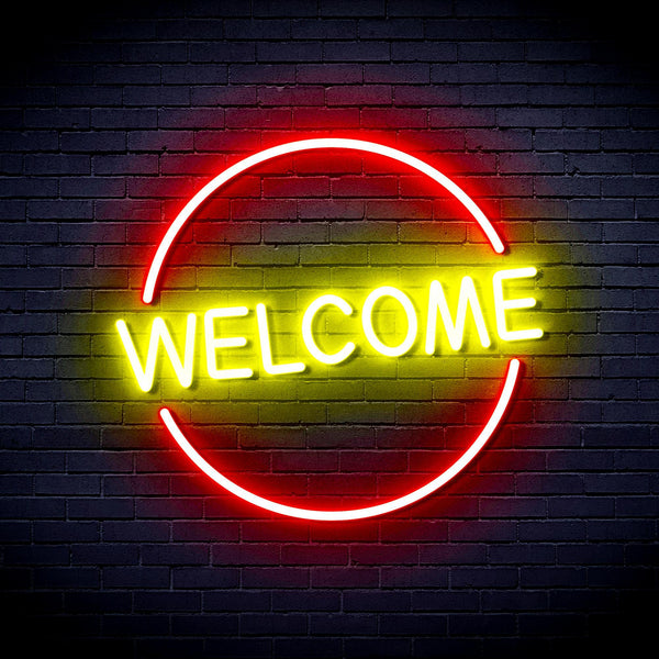 ADVPRO Welcome Ultra-Bright LED Neon Sign fnu0406 - Red & Yellow