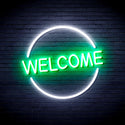 ADVPRO Welcome Ultra-Bright LED Neon Sign fnu0406 - White & Green