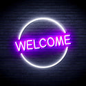 ADVPRO Welcome Ultra-Bright LED Neon Sign fnu0406 - White & Purple