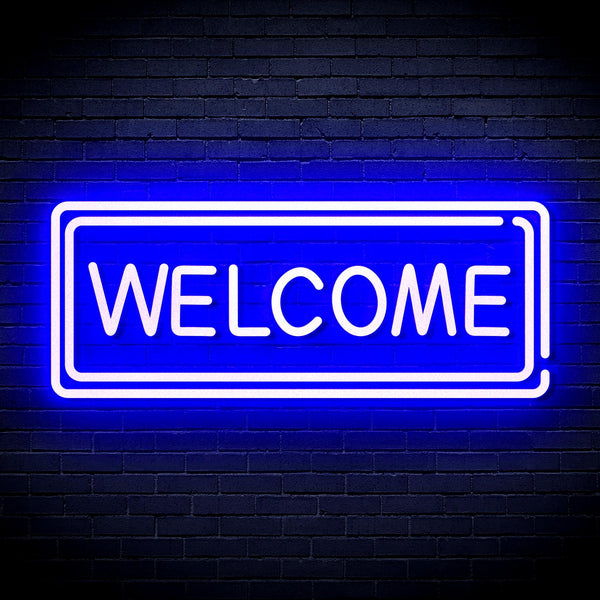 ADVPRO Welcome Ultra-Bright LED Neon Sign fnu0407 - Blue