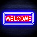 ADVPRO Welcome Ultra-Bright LED Neon Sign fnu0407 - Blue & Red
