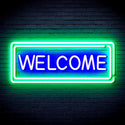 ADVPRO Welcome Ultra-Bright LED Neon Sign fnu0407 - Green & Blue