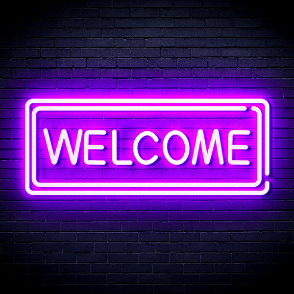 ADVPRO Welcome Ultra-Bright LED Neon Sign fnu0407 - Purple