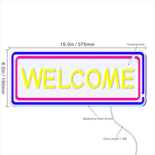 ADVPRO Welcome Ultra-Bright LED Neon Sign fnu0407 - Size