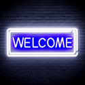 ADVPRO Welcome Ultra-Bright LED Neon Sign fnu0407 - White & Blue