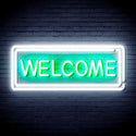 ADVPRO Welcome Ultra-Bright LED Neon Sign fnu0407 - White & Green