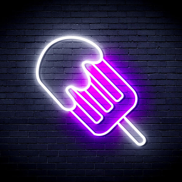 ADVPRO Ice-cream Popsicle Ultra-Bright LED Neon Sign fnu0408 - White & Purple