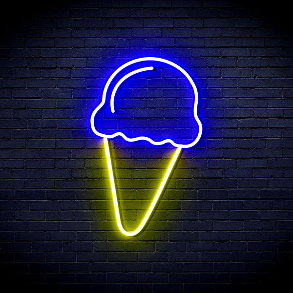 ADVPRO Ice-cream Ultra-Bright LED Neon Sign fnu0409 - Blue & Yellow