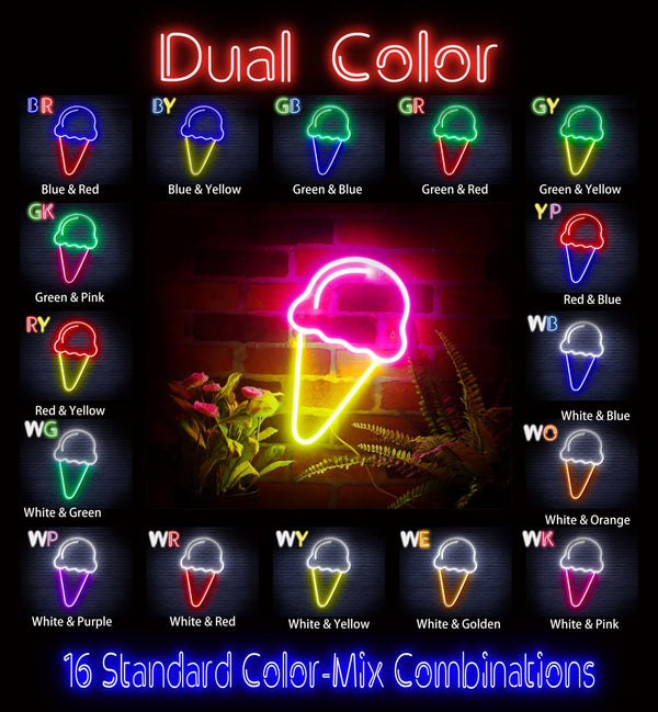 ADVPRO Ice-cream Ultra-Bright LED Neon Sign fnu0409 - Dual-Color