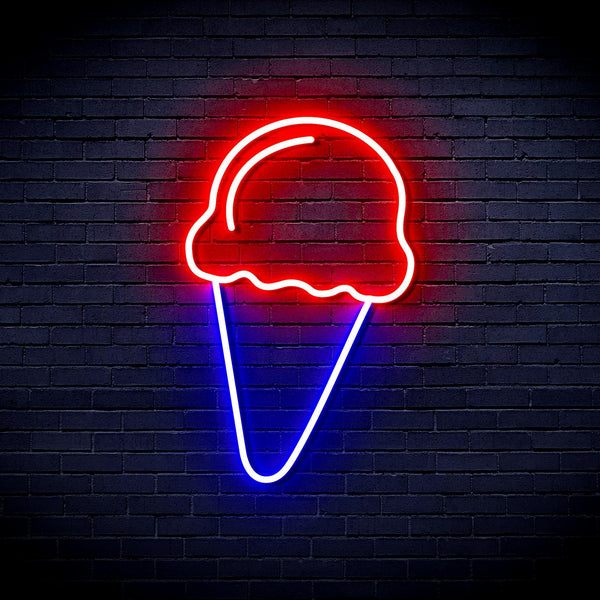 ADVPRO Ice-cream Ultra-Bright LED Neon Sign fnu0409 - Red & Blue