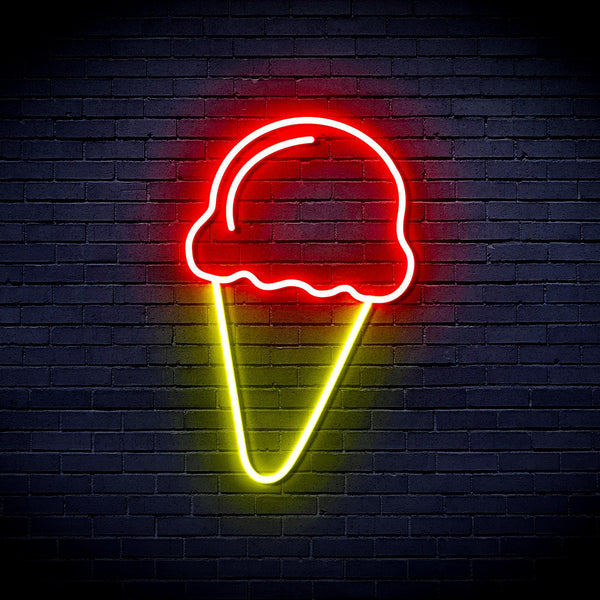 ADVPRO Ice-cream Ultra-Bright LED Neon Sign fnu0409 - Red & Yellow