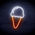 ADVPRO Ice-cream Ultra-Bright LED Neon Sign fnu0409 - White & Orange