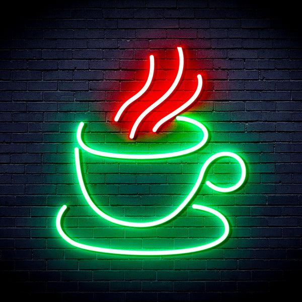 ADVPRO Tea or Coffee Ultra-Bright LED Neon Sign fnu0410 - Green & Red