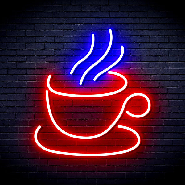 ADVPRO Tea or Coffee Ultra-Bright LED Neon Sign fnu0410 - Red & Blue