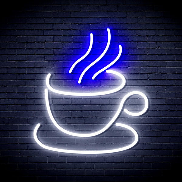 ADVPRO Tea or Coffee Ultra-Bright LED Neon Sign fnu0410 - White & Blue