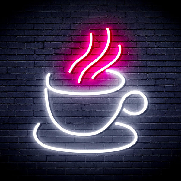 ADVPRO Tea or Coffee Ultra-Bright LED Neon Sign fnu0410 - White & Pink