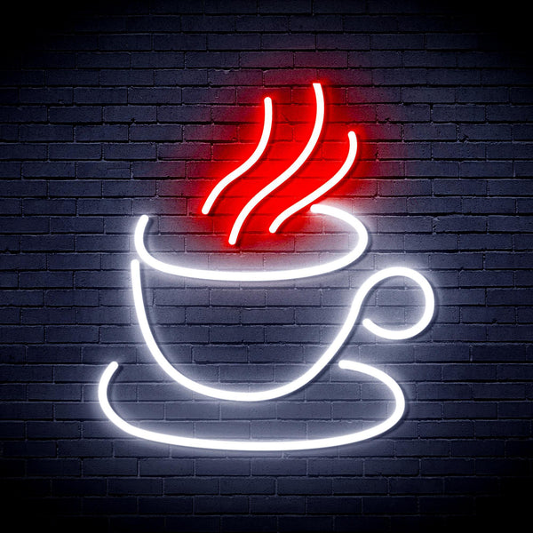 ADVPRO Tea or Coffee Ultra-Bright LED Neon Sign fnu0410 - White & Red