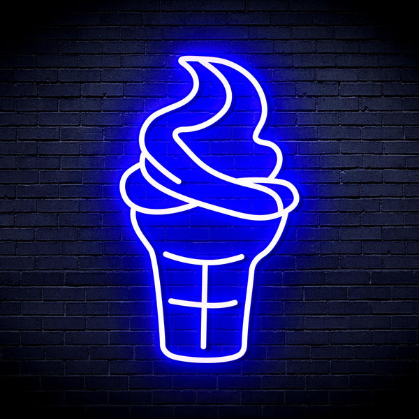 ADVPRO Ice-cream Cone Ultra-Bright LED Neon Sign fnu0411 - Blue