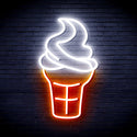 ADVPRO Ice-cream Cone Ultra-Bright LED Neon Sign fnu0411 - White & Orange