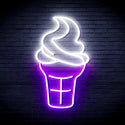 ADVPRO Ice-cream Cone Ultra-Bright LED Neon Sign fnu0411 - White & Purple