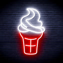 ADVPRO Ice-cream Cone Ultra-Bright LED Neon Sign fnu0411 - White & Red