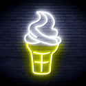 ADVPRO Ice-cream Cone Ultra-Bright LED Neon Sign fnu0411 - White & Yellow