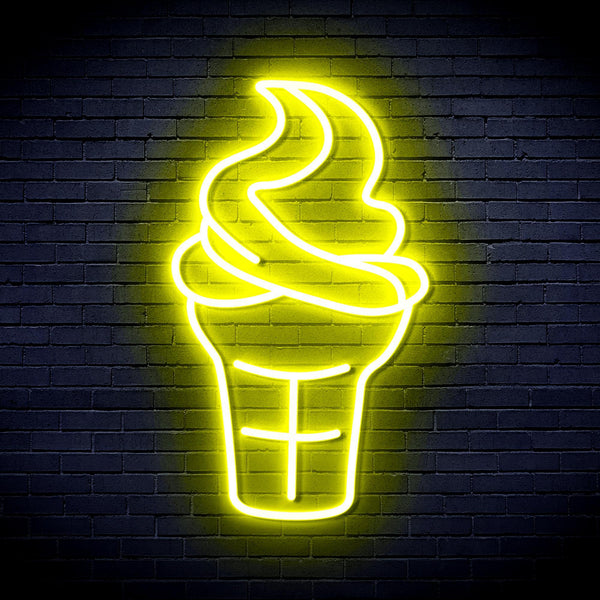 ADVPRO Ice-cream Cone Ultra-Bright LED Neon Sign fnu0411 - Yellow