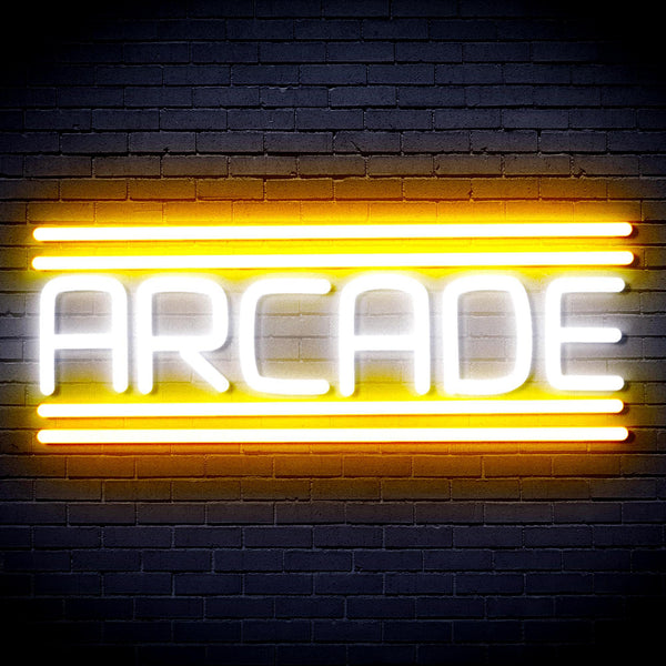 ADVPRO Arcade Ultra-Bright LED Neon Sign fnu0412 - White & Golden Yellow