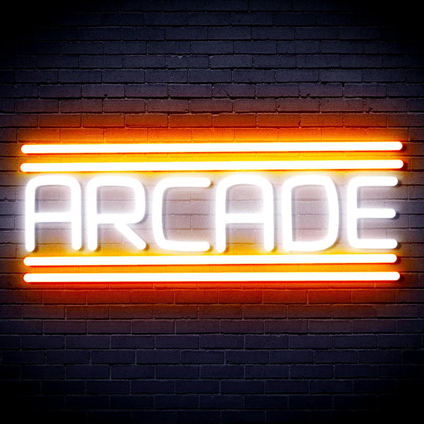 ADVPRO Arcade Ultra-Bright LED Neon Sign fnu0412 - White & Orange