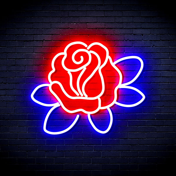 ADVPRO Rose Ultra-Bright LED Neon Sign fnu0413 - Blue & Red