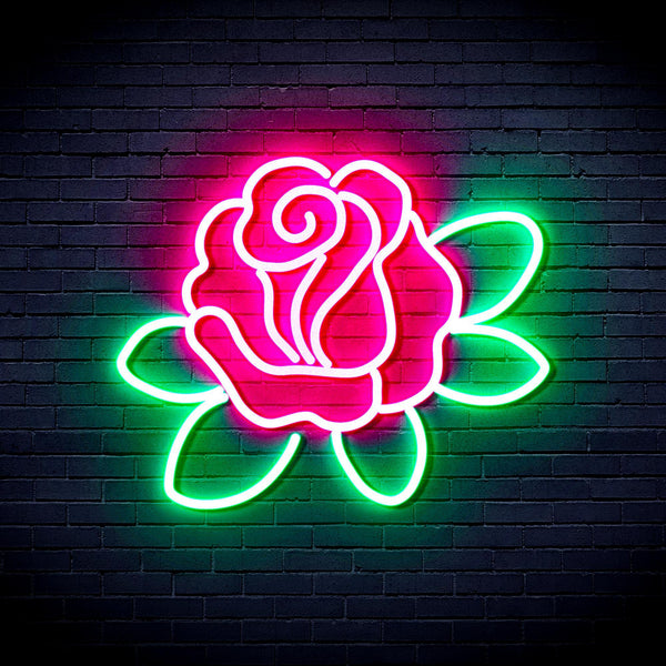 ADVPRO Rose Ultra-Bright LED Neon Sign fnu0413 - Green & Pink