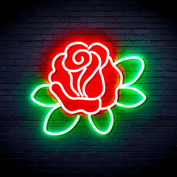 ADVPRO Rose Ultra-Bright LED Neon Sign fnu0413 - Green & Red