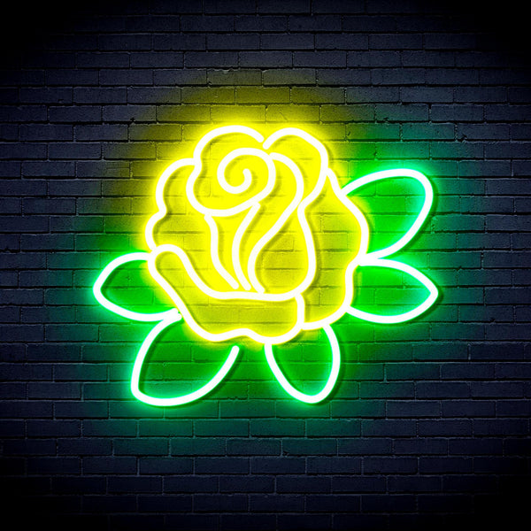 ADVPRO Rose Ultra-Bright LED Neon Sign fnu0413 - Green & Yellow