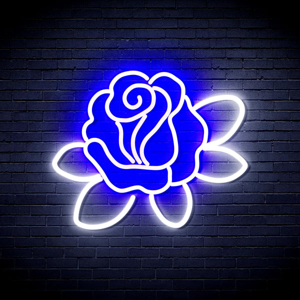 ADVPRO Rose Ultra-Bright LED Neon Sign fnu0413 - White & Blue