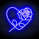 ADVPRO Rosw with Heart Ultra-Bright LED Neon Sign fnu0414 - Blue