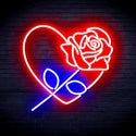 ADVPRO Rosw with Heart Ultra-Bright LED Neon Sign fnu0414 - Blue & Red