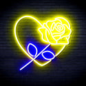 ADVPRO Rosw with Heart Ultra-Bright LED Neon Sign fnu0414 - Blue & Yellow