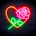 ADVPRO Rosw with Heart Ultra-Bright LED Neon Sign fnu0414 - Multi-Color 3